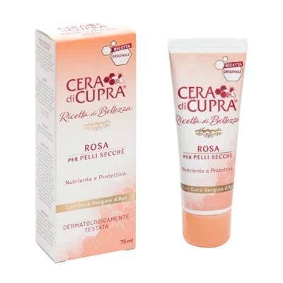 Obrázek Cera di Cupra, Tradiční růžový krémový přípravek, s čistým včelím voskem, bohatý na ochranné komponenty, účinek proti stárnutí, vyrobeno v Itálii, dermatologicky testováno, tuba 75 ml