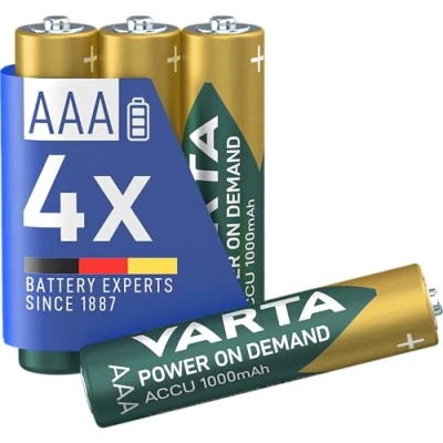 Obrázek Varta dobijeci baterie bez pametoveho efektu(1000mAh), 4 baleni