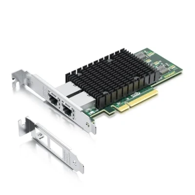 Obrázek 10Gtek 10Gb PCI E NIC síťová karta, Dual Copper RJ45 Port, s ovladačem Intel X540, Express Ethernet LAN adaptér podpora Windows Server/Windows/Linux/ESX, Compare to X540 T2