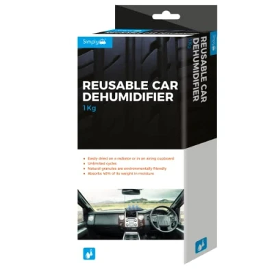 Obrázek Simply DEH001 Wiederverwendbarer Auto Luftentfeuchter Schnelltrocknend, geeignet für die Mikrowelle, Starke Absorption von 40% der Feuchtigkeit, umweltfreundliches Granulat, unbegrenzte Zyklen,