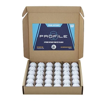 Obrázek Wilson Golfbälle Amazon Exclusive Prime Distance Profile, 36er Pack, Weiß, WGWR76000