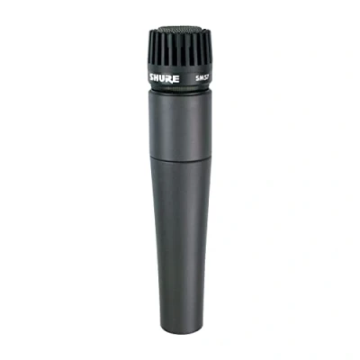 Obrázek Shure SM57 Dynamický nástrojový mikrofon s charakteristikou ledvin, pneumatický držák šoku, svorka na A25D, úložná taška, 3pólový konektor XLR, bez kabelu (SM57 LCE)