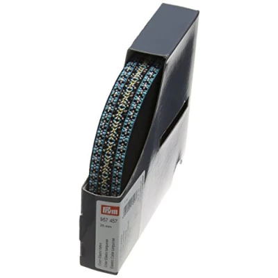 Obrázek Prym 957457 Color Elastic 25 mm Muster türkis, Polyester Blend, Multi Colour, 15 x 3 cm