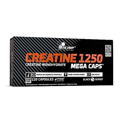 Obrázek Olimp Creatine monohydrát 1250. Kreatin kapsle (120 ks). Vysoce koncentrovaný doplněk stravy pro růst svalů 120 kusů (balení 1 ks)