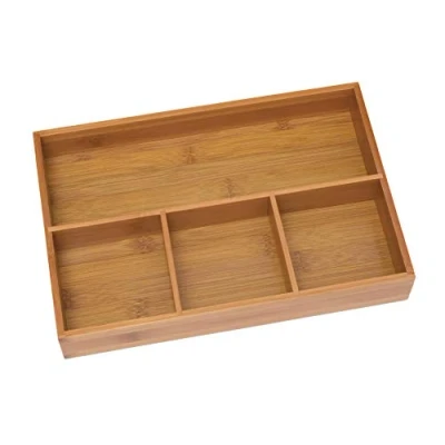 Obrázek Lipper International 824 Organizer Tablett aus Bambusholz, 4 Fächer, 29,5 x 20,3 4,5 cm