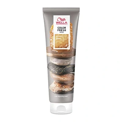 Obrázek Wella Professionals Color Fresh Mask Golden Gloss vlasová kúra pro oživení a změnu barvy vlasů pečující tónování avokádovým olejem středně blond až světlé vlasy 150 ml