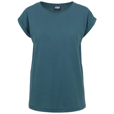 Obrázek Urban Classics Extended Shoulder Jednoduché tričko, Ženy, Velikost: Medium, Teal