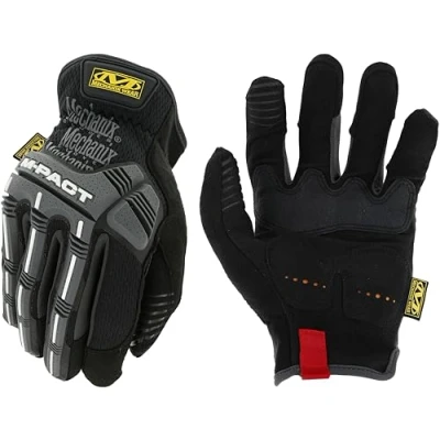 Obrázek Mechanix Wear pánské M pact® Open Cuff (X large, černá) rukavice s ochranou Sto, černá/šedá, XL EU