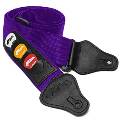 Obrázek Tiger STP4 PU popruh na kytaru fialový