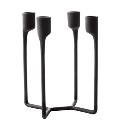 Obrázek Normann Copenhagen Stojan na svíčky, černý, 20,4 x 14 13 cm