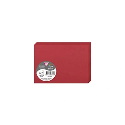 Obrázek Clairefontaine 2325C balení s 25 dvojitými kartami pyl, 210 g, ve formátu C6, 110 x 155 mm, třešňově červená
