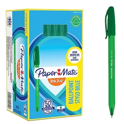 Obrázek PAPER MATE InkJoy 100ST kuličkové pero střední hrot (1,0 mm) zelená 50 kusů