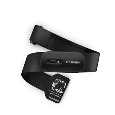 Obrázek Garmin HRM 200 hrudní pás na měření tepové frekvence pro přesných údajů o frekvenci a HFV, výdrž baterie až 1 rok, odolný při praní v pračce, nastavitelná velikost, velikost M XL