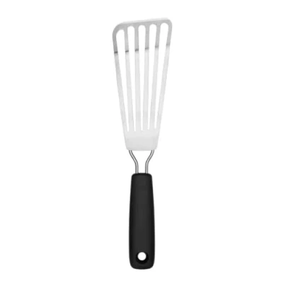 Obrázek OXO Good Grips kleiner Fischwender 30 cm spülmaschinenfester Pfannenwender aus Edelstahl für Fisch, Pfannkuchen und mehr