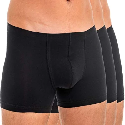 Obrázek HERMKO 3901, balení 3 ks, pánské boxerky Pant ze 100% bio bavlny, černá