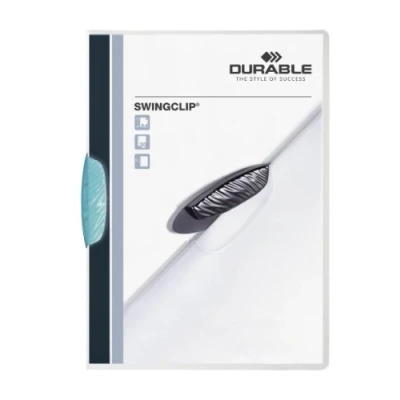 Obrázek Durable Upínací složka Swingclip z PP, až 30 listů A4, středně modrá, balení 25 ks, 226014