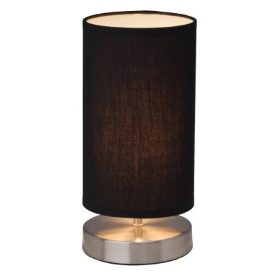 Obrázek Brilliant Claire stolní lampa se stínidlem z látky, patice E14, max. 40 W moderní železo černá, 12 x 25. 5 cm, 13247/06