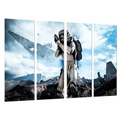 Obrázek Wandbild Star Wars Armee Darth Vader, Schlachtschiff, Rogue One, 131 x 62 cm, Holzdruck XXL Format Kunstdruck, ref.27093