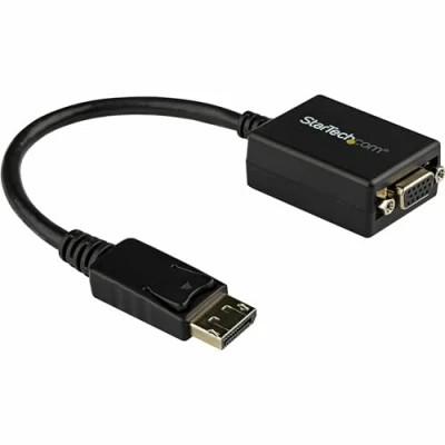 Obrázek StarTech.com DisplayPort na VGA Adaptér Aktivní DP konvertor 1080p video certifikováno DP/DP++ Zdroj Monitor Dongle zaklapovací konektor (DP2VGA2)