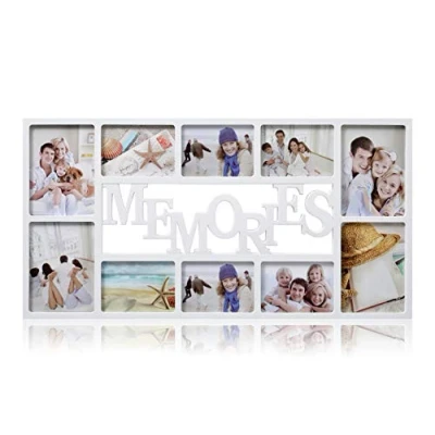Obrázek ARPAN 10 vícebarevných fotorámečků z polystyrenu, na fotografie o rozměrech 15 x cm, bílý, plast, 71 36 3 cm