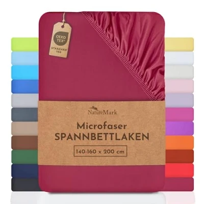 Obrázek Zvláštní položka!!! Napínací prostěradlo z mikrovlákna za úspornou cenu! Mnoho velikostí a barev, značkové zboží, Bordó červená, 140x200 160x200 cm