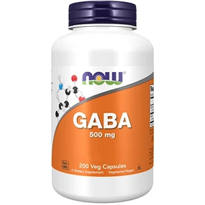Obrázek Now Foods, GABA (kyselina gamaaminomáselná), vitamin B6, vysoká dávka, 500 mg, 200 veganských kapslí, laboratorně testováno, bez sóji, lepku, vegetariánské