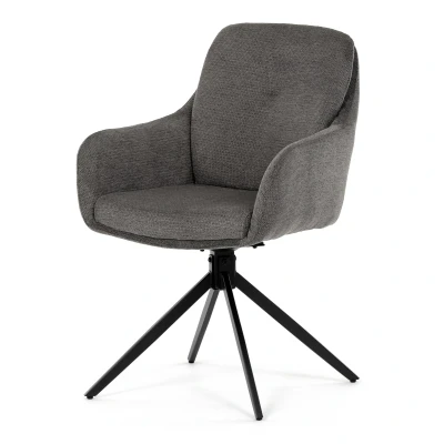 Obrázek Židle jídelní, 180 otočný mechanismus, lanýžová voděodolná látka, černý kov DCH P3174 GREY2