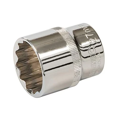 Obrázek Silverline Tools 436883 Stecknuss 1/2 Antrieb Ratsche 12pt Metrisches, silber, 27 mm, Set von 12