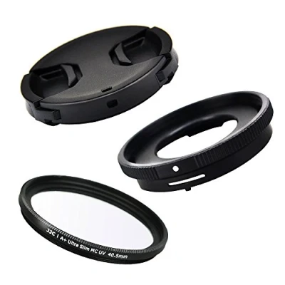 Obrázek JJC Filteradapter Adapterring für Olympus Fish Eye Konverter FCON T01, TCON T01 zur TG 7 6 5 4 3 2 1 ersetzt CLA mit 40,5 mm UV Filter + Objektivdeckel
