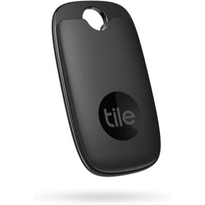 Obrázek Tile Pro (2022) Bluetooth vyhledávač položek, 1 kus, dosah 120 m, funguje s hlasovými asistenty Alexa a Google Smart Home, kompatibilní iOS Android, Find Your Keys, dálkové ovládání další, černý