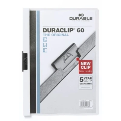 Obrázek Durable Svorkovnice Duraclip Original 60 (pro 1 listů A4), 25 kusů, bílá, 220902