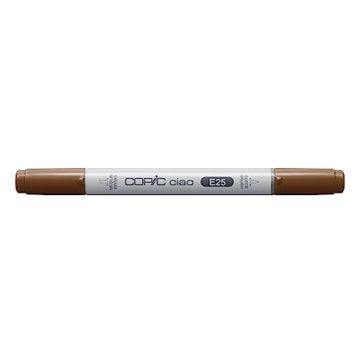 Obrázek COPIC Ciao Marker typ E 25, Caribe Cocoa, univerzální popisovač rozložení, na bázi alkoholu, se středně širokým a štětcovým hrotem