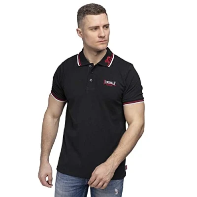 Obrázek Lonsdale LION Polotričko, Muži, Velikost: Medium, Black/dark red/white