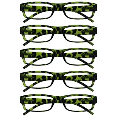 Obrázek The Reading Glasses Company Brýle na čtení firmy zelená želvovina hodnota 5 kusů lehké pánské dámské RRRRR32 6 +1,50