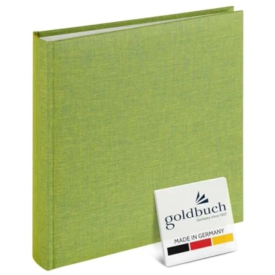Obrázek goldbuch 24805 fotoalbum Summertime Trend, 25 x cm, fotokniha s 60 bílými stranami a oddělovacími listy z pergamenu, ze lnu, upomínkové album, světle zelená