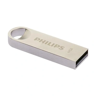 Obrázek Philips Moon Edition High Speed 2.0 USB flash disk 64 GB pro PC, laptop, počítač Data Storage, rychlost čtení až 20 MB/s, hliník, přívěsek na klíče