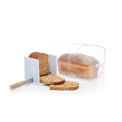 Obrázek KitchenCraft Brotkasten, Erweiterbar, Durchsichtiger Kunststoff, mit Luftventilen, Ausziehbar bis zu 37 cm