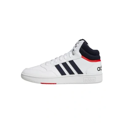 Obrázek adidas Pánské Hoops 3.0 Mid Lifestyle Basketball Classic Vintage Shoes boty, Cloud White Legend Ink Vivid Red