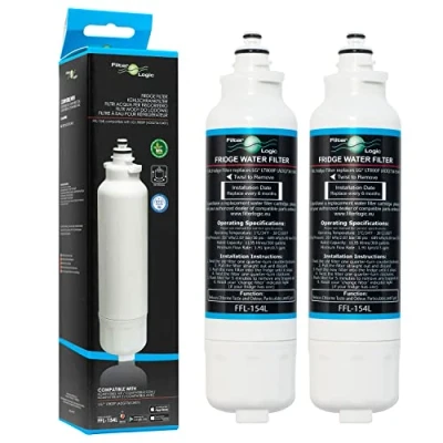 Obrázek Filterlogic FFL 154L 2x vodní filtr kompatibilní S LG LT800P ADQ73613401 ADQ73613408 do chladničky Water Filter Replacement Cartridge