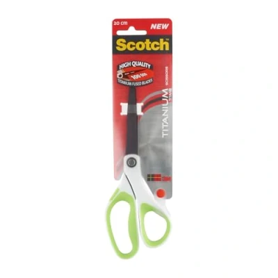 Obrázek Scotch Nůžky z titanu, zelené, 1 v balení, délka: 20 cm pro každodenní použití