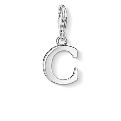 Obrázek Thomas Sabo Dámský přívěsek Charm M písmeno Club 925 Sterlingové stříbro 0187 001 12, stříbro, Bez drahokamu