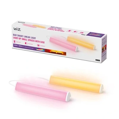 Obrázek WiZ Light Bar stolní lampa Tunable White and Color, stmívatelná, 16 milionů barev, chytré ovládání přes aplikaci/hlas Wi Fi, dvojité balení