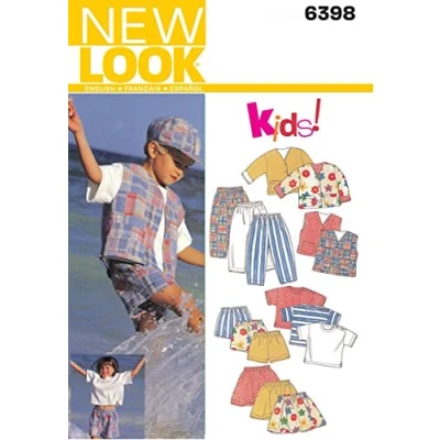 Obrázek New Look Schnittmuster 6398: Kindertrennungen, Größe A, Papier, Weiß, A (2 3 4 5 6 7)