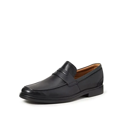 Obrázek Clarks Pánské pantofle Un Aldric Step, černá kůže