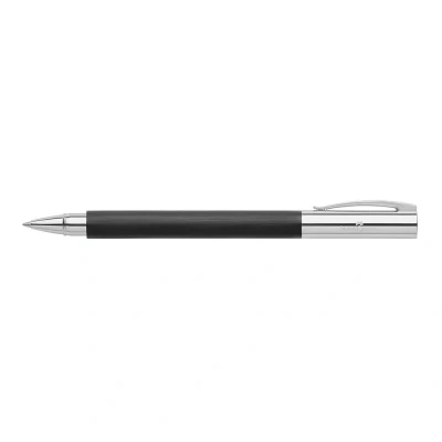 Obrázek FABER CASTELL 148110 kuličkové pero AMBITION vzácná pryskyřice, kovová špička: 0,7 mm, včetně dárkového balení, barva násady: černá/stříbrná