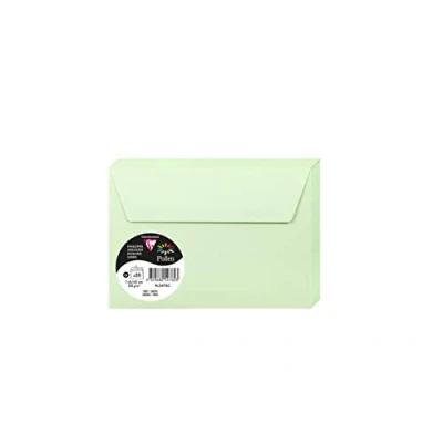Obrázek Clairefontaine Pyl 5476C balení s 20 obálkami (ve formátu C6, 114 x 162 mm, 120 g) zelený