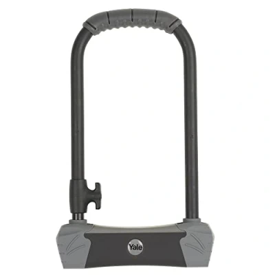Obrázek Yale Max Security Bügelschloß YUL3/14/230/1 230 mm Ultra gehärteter Bügel und Crossbar 4 Schlüssel (1x Licht) Max. Pick , Zieh Schlag Bohrwiderstand Incl. Fahrradhalterung