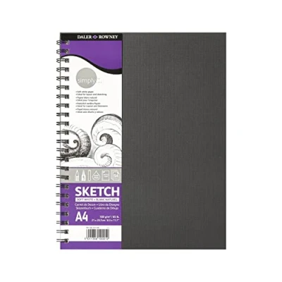 Obrázek Daler Rowney Simply Sketch Book White Spiral A4