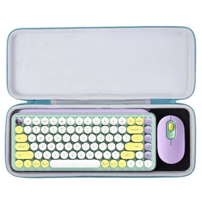 Obrázek Aenllosi Hart Tragen Tasche Hülle für Logitech POP ICON Combo/Pop Keys Mechanische kabellose Tastatur und Maus, Nur (Lila)