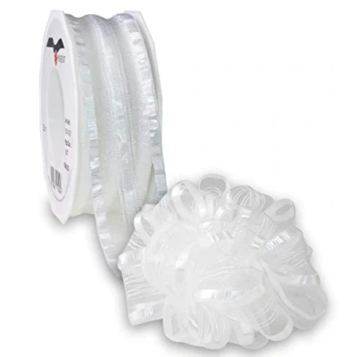 Obrázek Präsent VENEDIG Ziehschleifenband weiss 25 m Rolle 40 mm